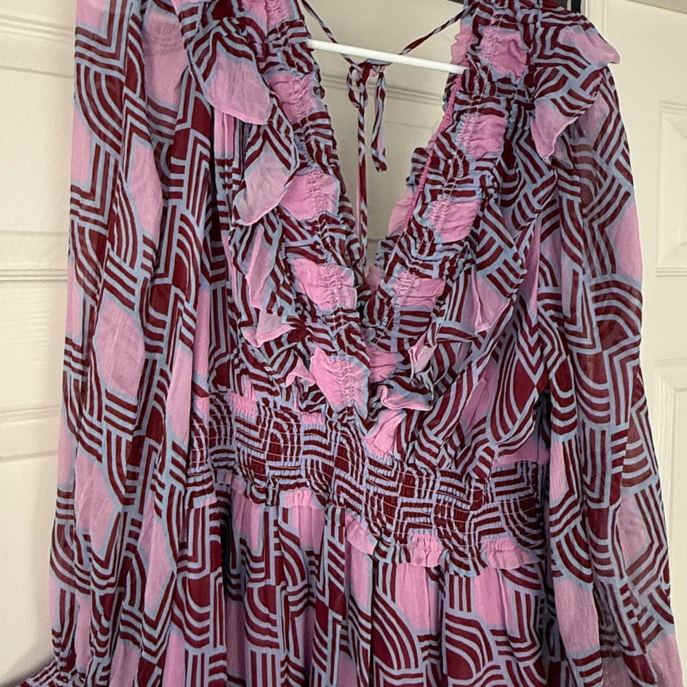 Anthropologie the Odetta Ruffled V-Neck Dress - Picture 10 of 16